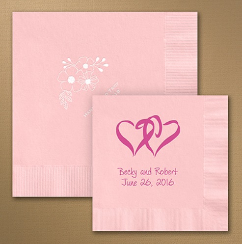 Pink Napkins Personalized